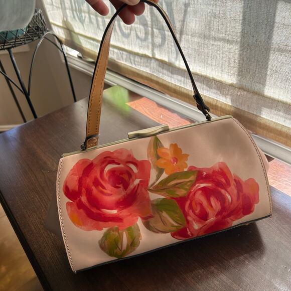 Patricia Nash Floral Crossbody Bag - Red and Green - Picture 1 of 15